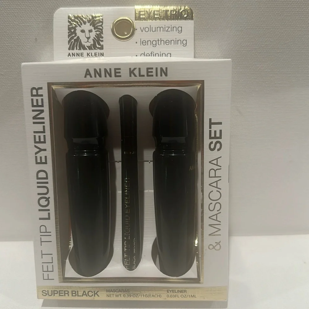 Anne Klein Felt Tip Liquid Eyeliner & Mascara Set . Three in one set.